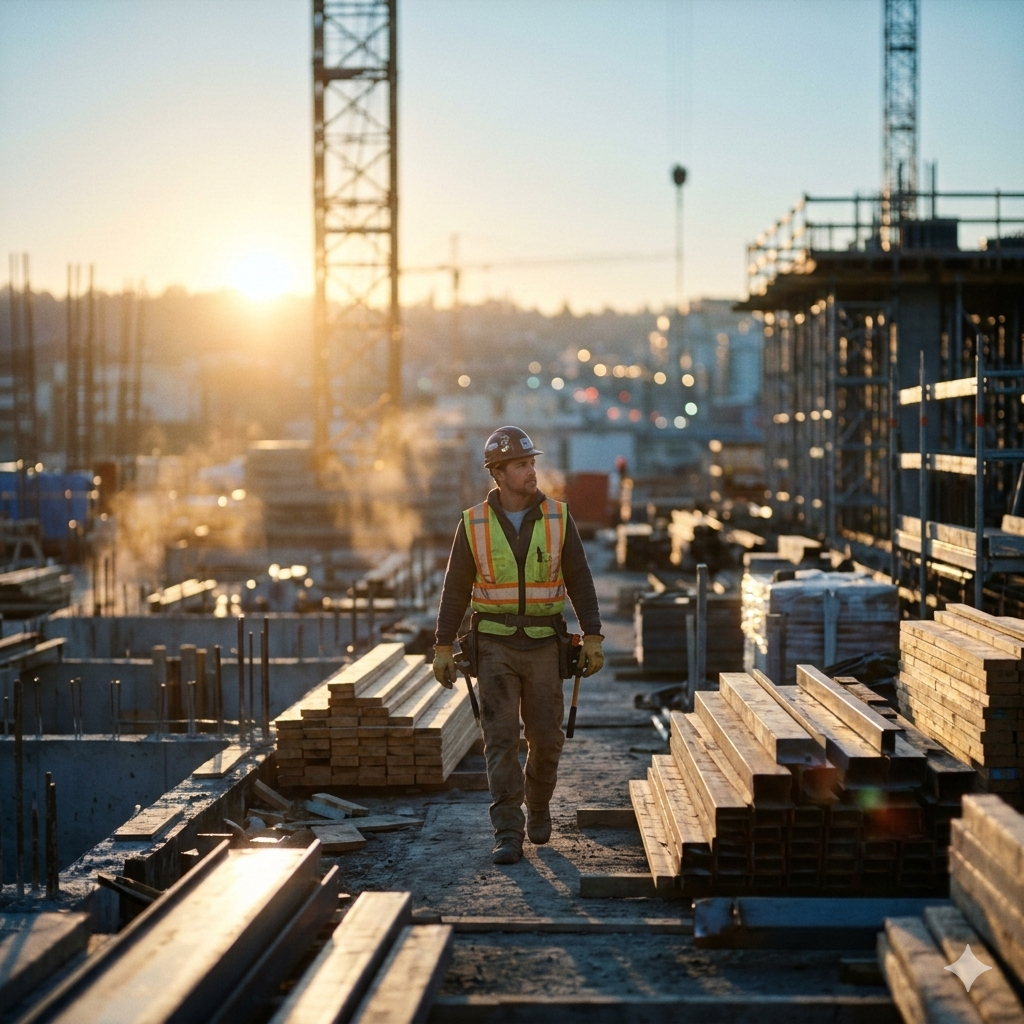 Trade worker on the job